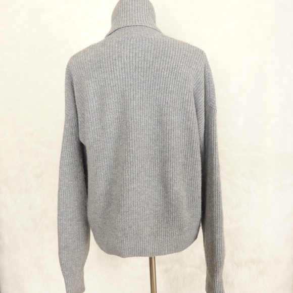 Tory Burch Gray Cashmere Blend Inez Turtleneck - Picture 4 of 5
